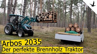 Kleintraktor Arbos 2035 mit Frontlader✅Der perfekte Brennholz Traktor in Vorstellung und Test