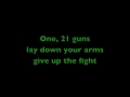 Green Day - 21 guns with lyrics