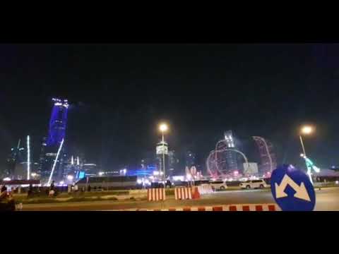 Fireworks in Winter Wonderland Riyadh, Saudi Arabia