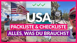 🇺🇸 USA Packliste & Checkliste für 2026: ALLES, was du brauchst!