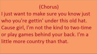 Easton Corbin A Little More Country Than That Lyrics Video.wmv