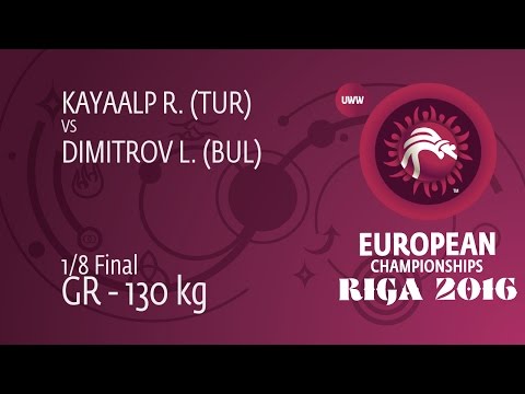 1/8 GR - 130 kg: R. KAYAALP (TUR) df. L. DIMITROV (BUL) by TF, 14-0