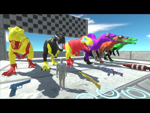 Trex Vs Spinosaurus Vs Fps avatar Hunting Found Jurassic World Ev Marvel Comics Speed Race