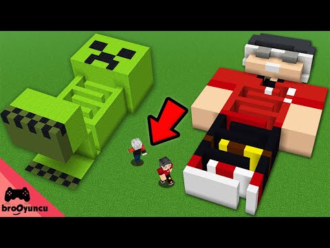 MİNECRAFT CREEPER LABİRENT ŞANS BLOKLARI VS BROO HEYKEL LABİRENT ŞANS BLOKLARI