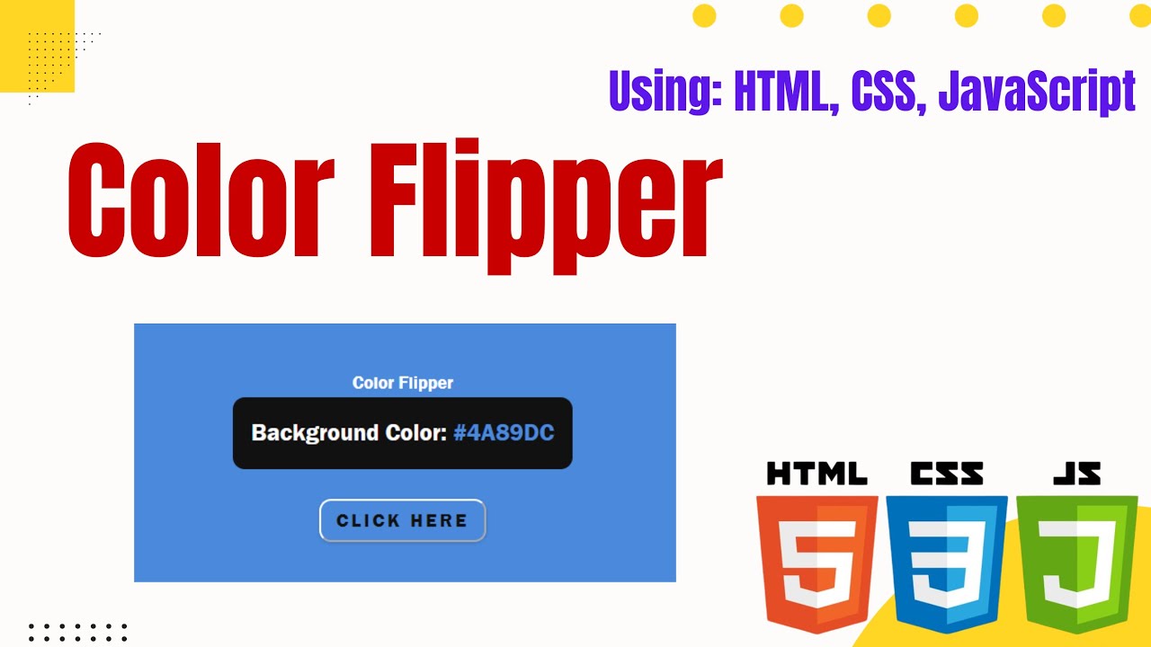 I Built a Color Flipper App with HTML, CSS, and JavaScript