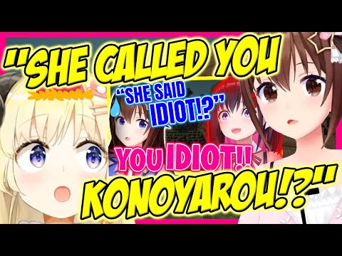 Watame Couldn't Believe Azki Called Sora "Konoyarou!" - Minecraft 【ENG Sub Hololive】