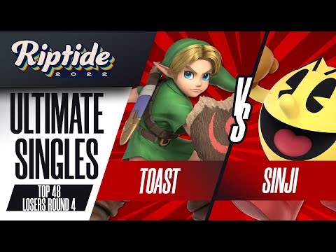 Toast vs Sinji - Ultimate Singles Top 48: Losers Round 4 - Riptide 2022 | Young Link vs Pac-Man