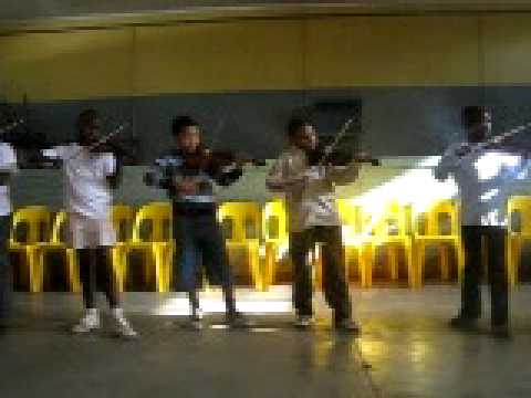 Happy Home Old Naledi. Rehearsal for the Buskaid Concert. Violin