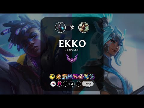 Ekko Jungle vs Nidalee - KR Master Patch 13.8