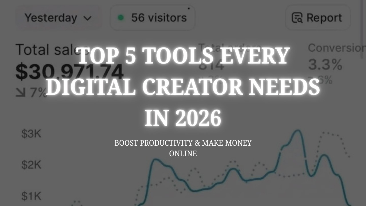 Top 5 Tools Every Digital Creator Needs in 2026 (Boost Productivity & Make Money Online)