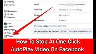 How To Stop Autoplay Video on Facebook || Stop The Facebook Auto Play Video