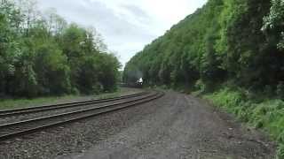 preview picture of video 'NKP 765 Heading West Into Tyrone, PA'