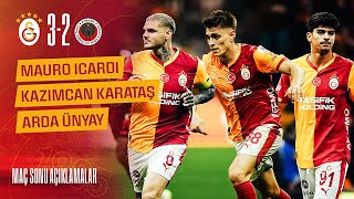 🎙️ Mauro Icardi, Kazımcan Karataş ve Arda Ünyay’ın maç sonu açıklamaları #GSvGB 
