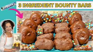 3 INGREDIENT HOMEMADE BOUNTY BARS #subscribe #trending  #easy #easyrecipe #homemade #food #canada