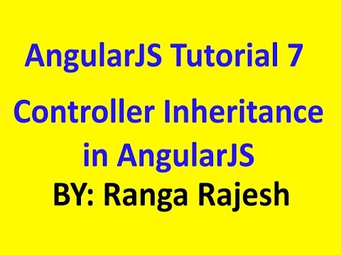 Angularjs Tutorial 7 Controllers