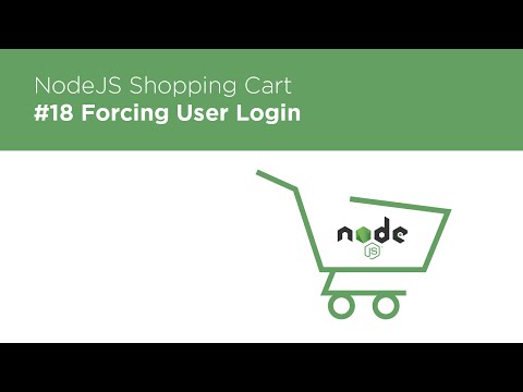 NodeJS Express MongoDB Build a Shopping Cart 18 Forcing User Login