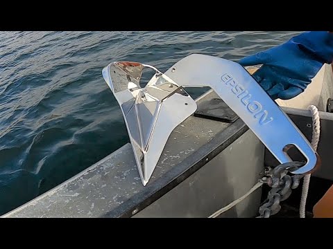 Lewmar Epsilon 44lb Anchor Test/Review. Anchor Video # 109