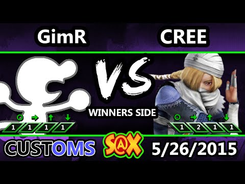 S@X Customs - VGBC | GimR (G&W) vs Cree (Sheik) SSB4 Tournament - Smash Wii U - Smash 4