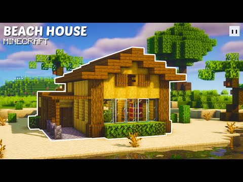 Minecraft : How to Build a Beach House | Small & Simple Survival House