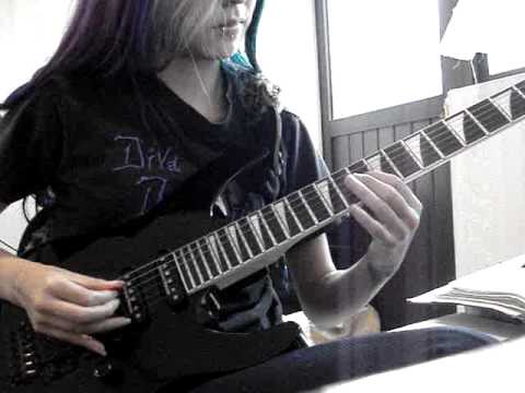 Cinthya Blackcat playing Stratosphere by stratovarius cover (complete version)