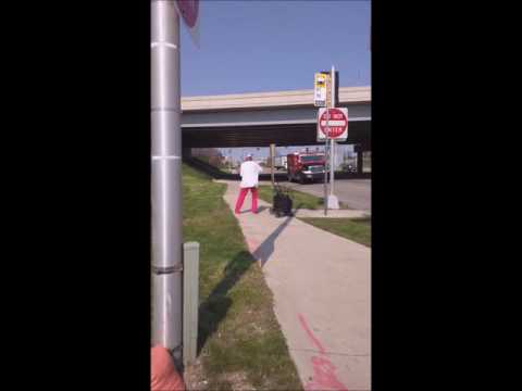 The bus stop lady dancing to Future song Wicked.