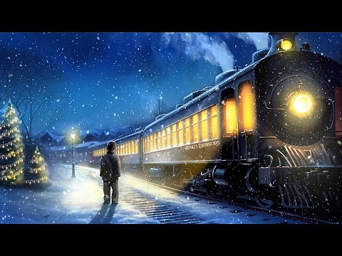 Waiting for the Polar Express 🚂 - Dreamscape w/ Vintage Oldies Christmas Music + Reverb & Snowfall ❄