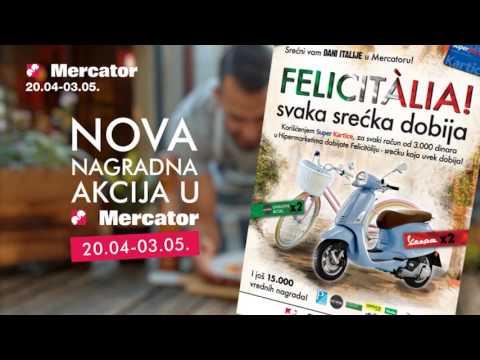 Mercator: Felicitalia nagradna akcija 20.04. - 03.05.2016.