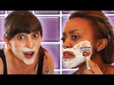 Girls Shave Their Faces For The First Time