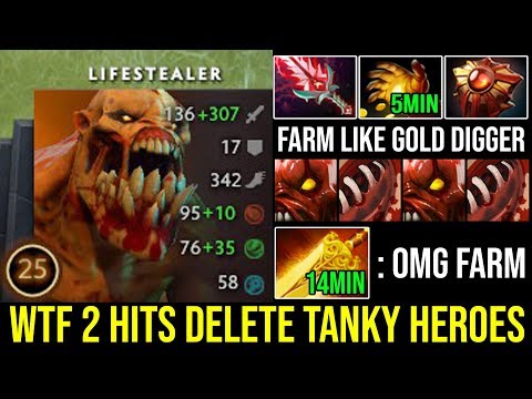 WTF 2 Hits Delete [Lifestealer] This Happen When He Get 5Min Midas 28Kills Farm Like Gold Digger
