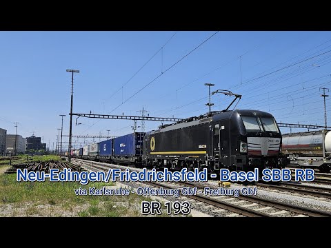 Führerstandsmitfahrt Mannheim - Rheintalbahn - Basel (inkl. Grenzstrecke) | BR193