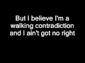 Walking Contradiction - Green Day (lyrics) 
