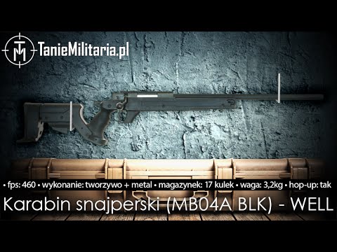 KARABIN SNAJPERSKI (MB04A BLK) FIRMY WELL - TANIEMILITARIA.PL