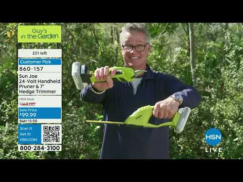 Sun Joe 24Volt Handheld Pruner and 7" Hedge Trimmer