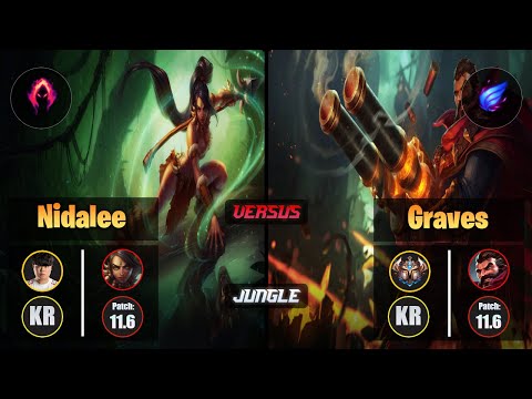 Clid NIDALEE (Jungle) [Dark Harvest] VS GRAVES - Challenger KR Patch 11.6