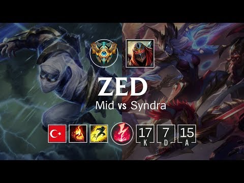 Zed Mid vs Syndra - TR Challenger Patch 8.21