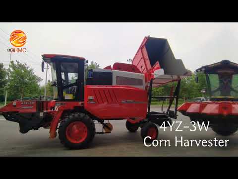 Zhonglian Harvest 4YZ-3W corn harvester total length 6.19m,the operation is flexible and convenient.