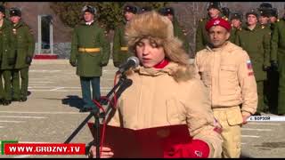 В Чечне вручено Боевое знамя 291-му гвардейскому мотострелковому  полку в селении Борзой