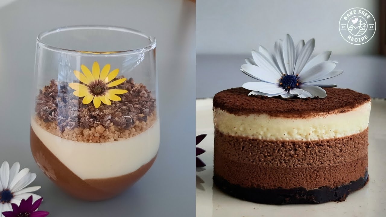 Gluten Free Triple Layer Vegan Chocolate Mousse Cake