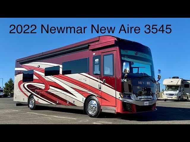 A preview image of the linked video showcasing 2022 Newmar New Aire 3545