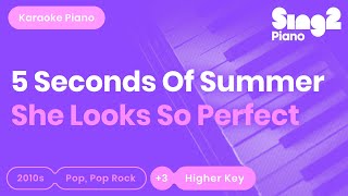She Looks So Perfect (Female Key - Piano Karaoke Demo) 5 Seconds of Summer