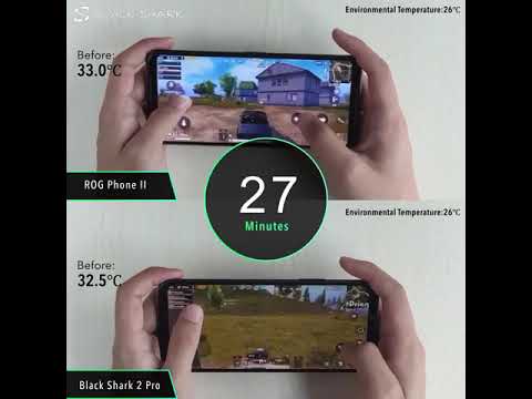 30 minutes PUB G heat test - Black Shark 2 Pro VS Asus ROGII temperature comparison