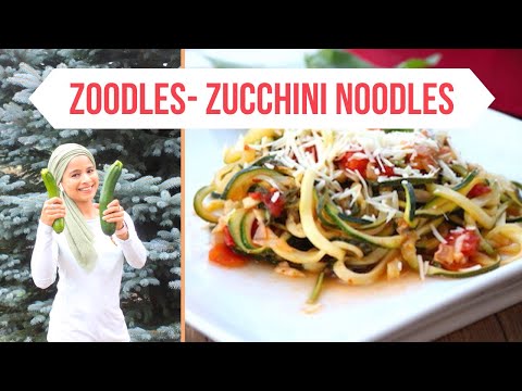 Healthy & Delicious Zoodles or Zucchini Noodles in Marinara sauce