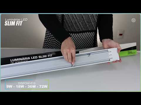 LUMINARIA SLIM FIT LED 72W AUTOVOLT 6500K 2000X75X25 6480LM