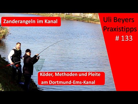 Zanderangeln am Kanal Im Winter