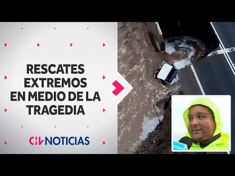 RESCATES EXTREMOS en medio de temporal: Así sacaron a padre e hijo que cayeron a socavón en Huasco