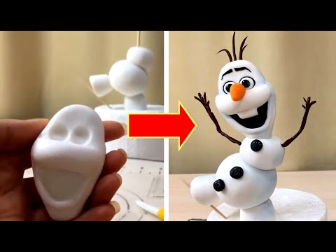 Olaf en Pâte à Sucre | Modelage d’une Figurine pour Décorer un Gâteau Disney