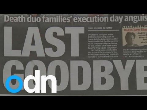 A firing squad executes eight people in Indonesia