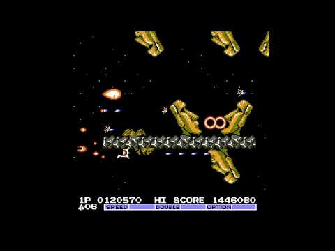 (CC) Gradius II (Famicom/NES) - 1-ALL No Miss Clear - 1,341,350