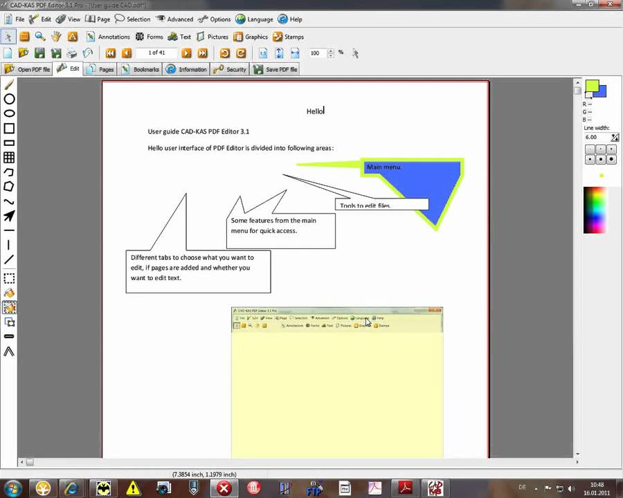 How to edit a pdf file with CAD-KAS PDF Editor