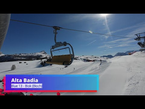 Skiing Alta Badia - Blue 13 - Biok (Bioch), Dolomites - Italy, 2025